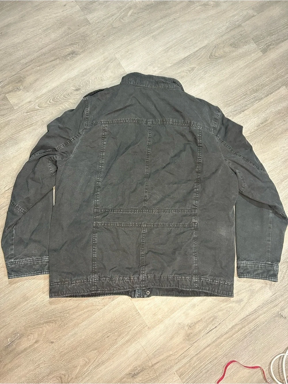 Levi Strauss Military Style Full Zip Black Sherpa Lined Jacket Mens Size XL
